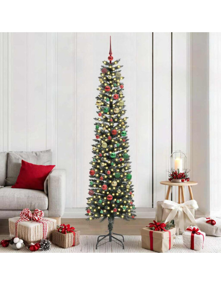Albero di Natale artificiale con 300 LED Verde 58 x 58 x 210 cm