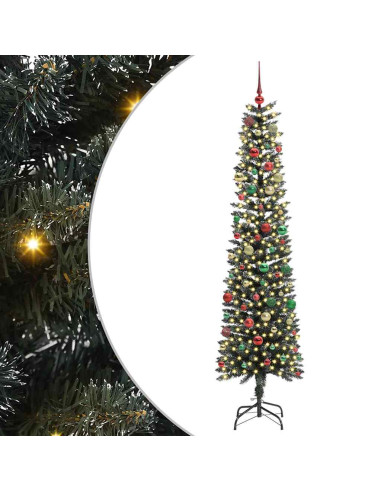 Albero di Natale artificiale con 300 LED Verde 58 x 58 x 210 cm