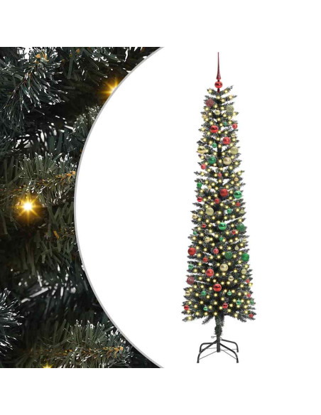Albero di Natale artificiale con 300 LED Verde 58 x 58 x 210 cm