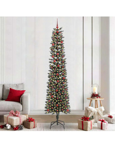 Albero di Natale artificiale con 300 LED Verde 240 cm 2