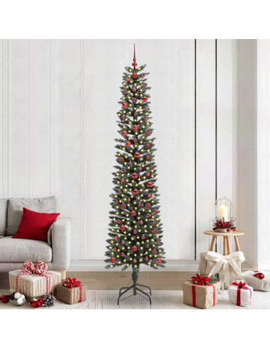 Albero di Natale artificiale con 300 LED Verde 58 x 58 x 240 cm