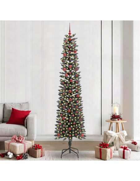 Albero di Natale artificiale con 300 LED Verde 58 x 58 x 240 cm