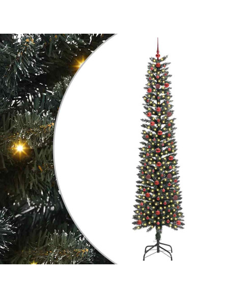 Albero di Natale artificiale con 300 LED Verde 58 x 58 x 240 cm