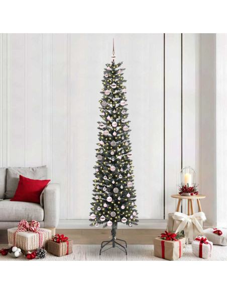 Albero di Natale artificiale con 300 LED Verde 58 x 58 x 240 cm