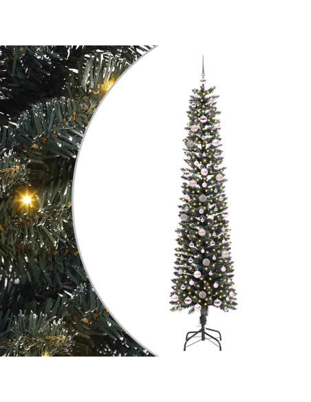 Albero di Natale artificiale con 300 LED Verde 58 x 58 x 240 cm