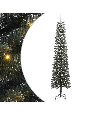 Albero di Natale artificiale con 300 LED Verde 58 x 58 x 240 cm