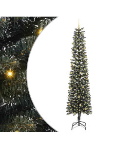 Albero di Natale artificiale con 300 LED Verde 240 cm 2