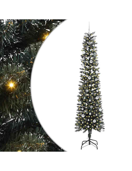 Albero di Natale artificiale con 300 LED Verde 58 x 58 x 240 cm