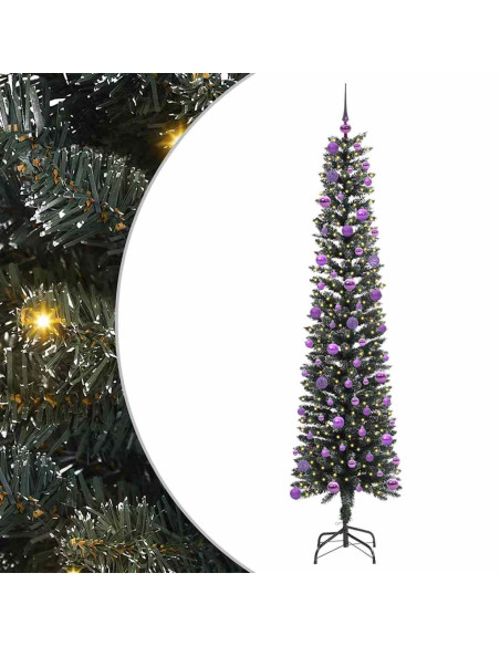 Albero di Natale artificiale con 300 LED Verde 58 x 58 x 240 cm