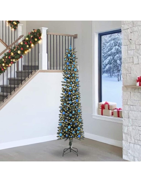 Albero di Natale artificiale con 300 LED Verde 58 x 58 x 240 cm