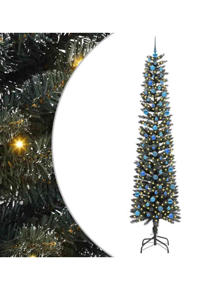 Albero di Natale artificiale con 300 LED Verde 58 x 58 x 240 cm