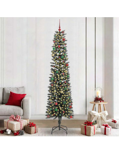 Albero di Natale artificiale con 300 LED Verde 58 x 58 x 240 cm 2