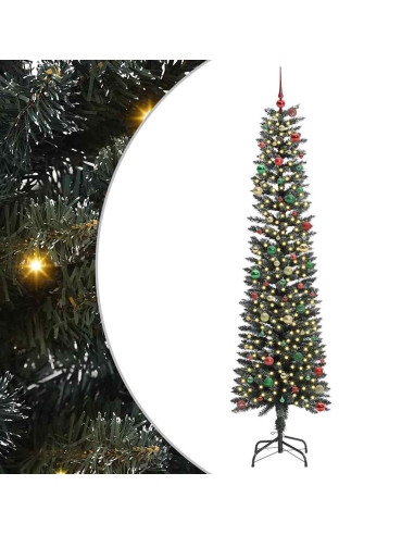 Albero di Natale artificiale con 300 LED Verde 58 x 58 x 240 cm