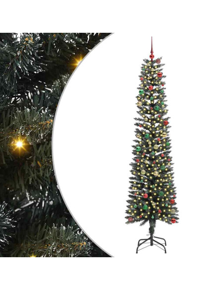 Albero di Natale artificiale con 300 LED Verde 58 x 58 x 240 cm