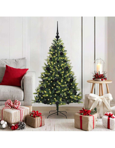 Albero di Natale Artificiale Pieghevole con 150 LED 120 cm