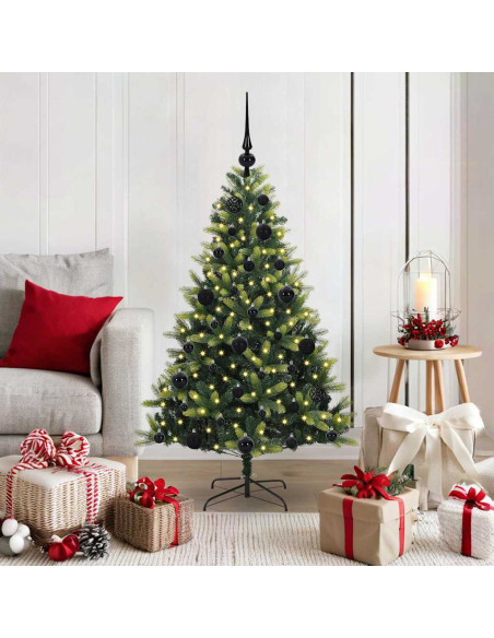 Albero di Natale Artificiale Pieghevole con 150 LED 120 cm