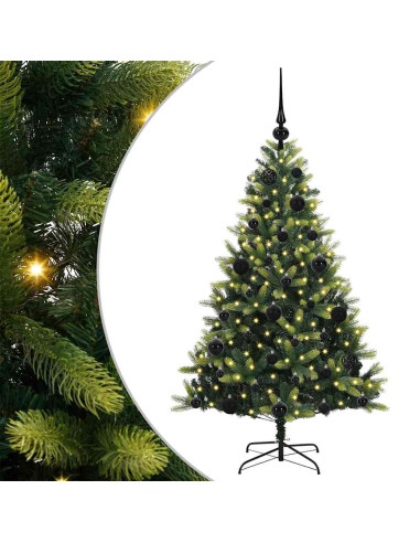 Albero di Natale Artificiale Pieghevole con 150 LED 120 cm