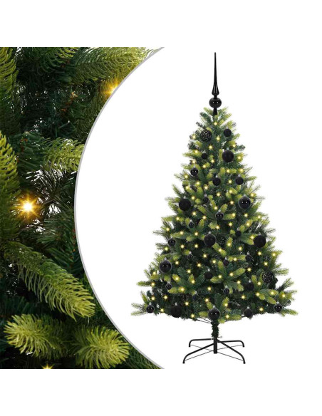 Albero di Natale Artificiale Pieghevole con 150 LED 120 cm