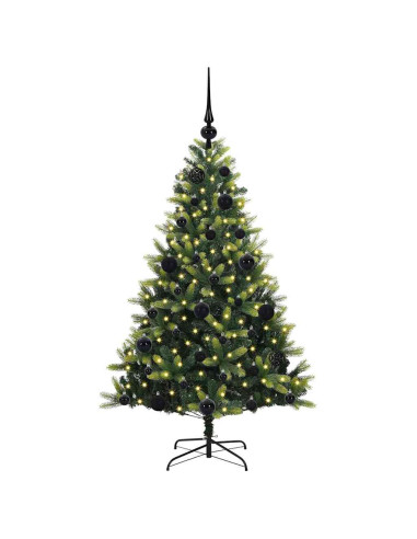 Albero di Natale Artificiale Pieghevole con 150 LED 120 cm