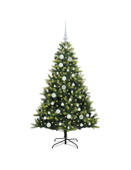 Albero di Natale Artificiale Pieghevole 150 LED Verde 120 cm