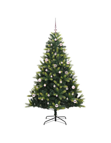 Albero di Natale Artificiale Pieghevole 150 LED Verde 150 cm
