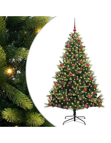 Albero di Natale Artificiale Adattabile 300 LED Verde 180 cm