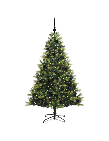 Albero di Natale Artificiale Pieghevole con 300 LED 180 cm