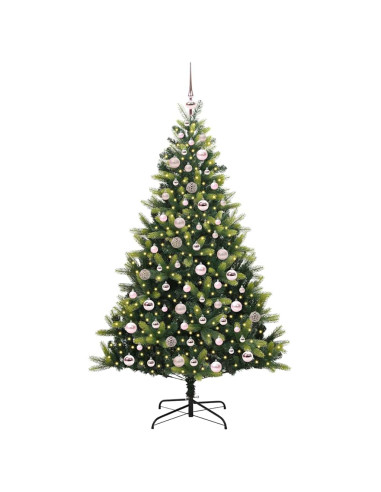 Albero di Natale Artificiale a Cerniera 300 LEDs Verde 180 cm
