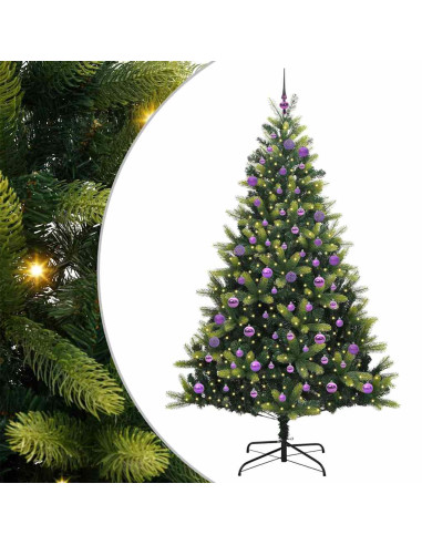 Albero di Natale Artificiale Pieghevole con 300 LED 180 cm