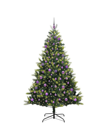 Albero di Natale Artificiale Pieghevole con 300 LED 180 cm