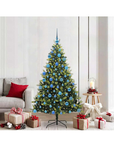 Albero di Natale artificiale a cerniera 300 LED Verde 180 cm