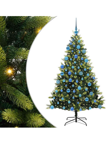 Albero di Natale artificiale a cerniera 300 LED Verde 180 cm