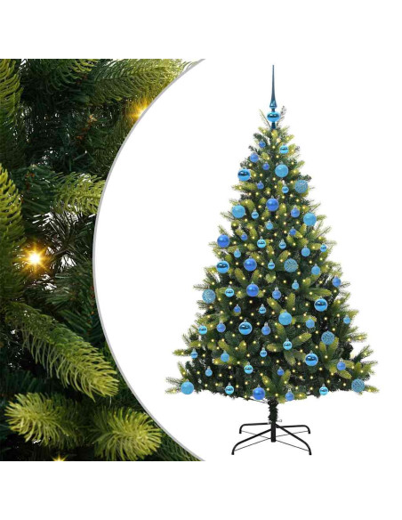 Albero di Natale artificiale a cerniera 300 LED Verde 180 cm