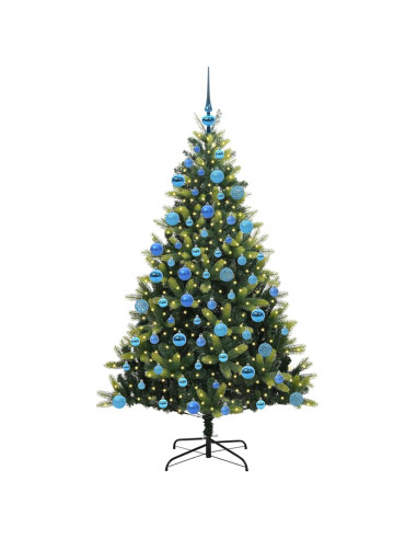 Albero di Natale artificiale a cerniera 300 LED Verde 180 cm
