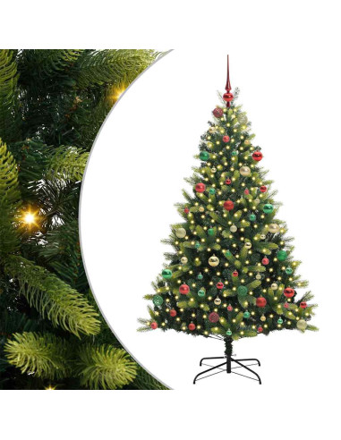 Albero di Natale artificiale a cerniera con 300 LED 180 cm