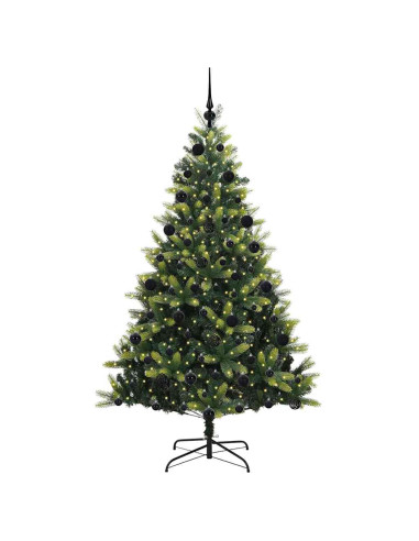 Albero di Natale Artificiale Pieghevole 300 LEDs 210 cm