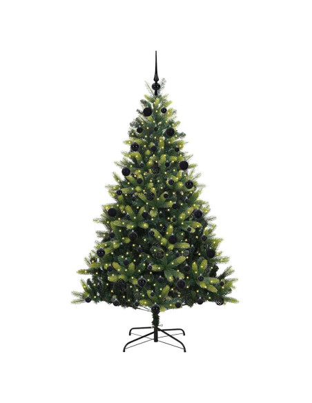 Albero di Natale Artificiale Pieghevole 300 LEDs 210 cm