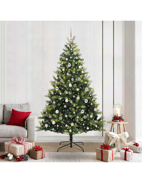 Albero di Natale artificiale a cerniera 300 LED Verde 210 cm