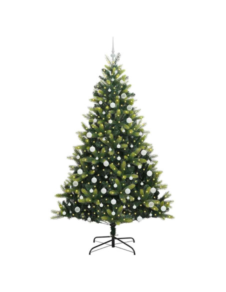 Albero di Natale Artificiale Pieghevole con 300 LED 210 cm