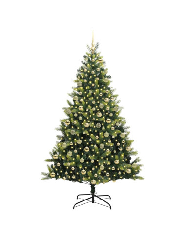 Albero di Natale Artificiale a Cerniera con 300 LED Verde