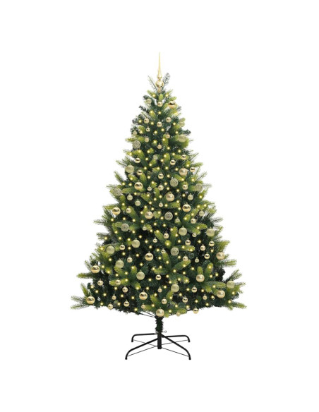 Albero di Natale Artificiale a Cerniera con 300 LED Verde