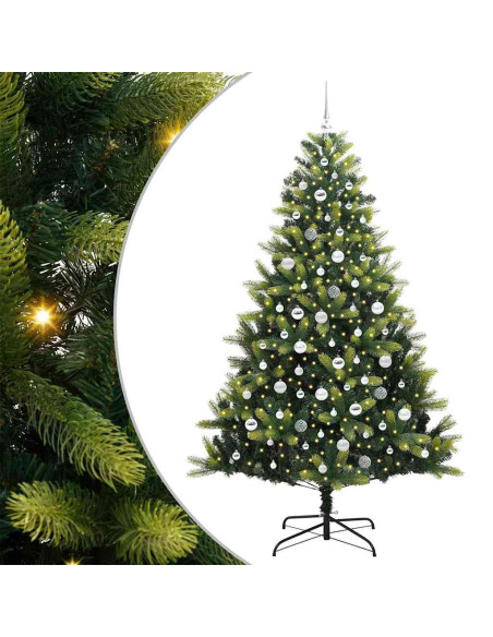 Albero di Natale Artificiale con Rami Flessibili 300 LEDs