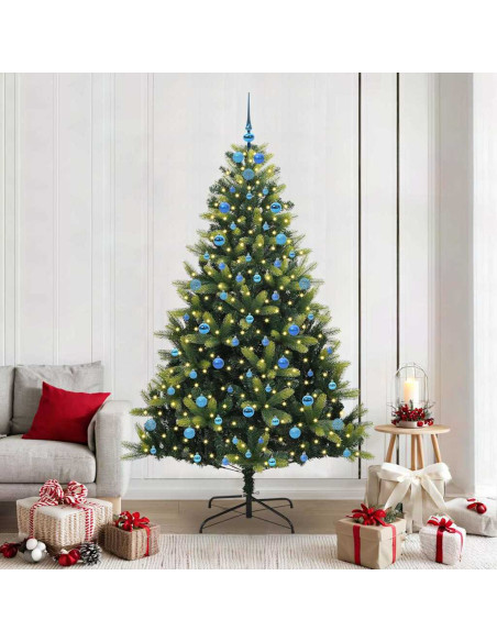 Albero di Natale Artificiale Pieghevole con 300 LED 210 cm