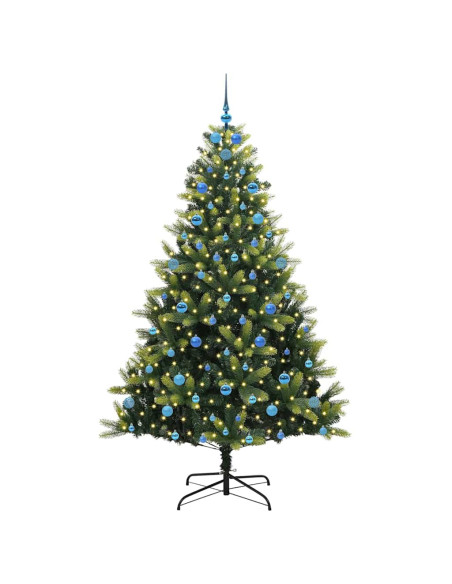 Albero di Natale Artificiale Pieghevole con 300 LED 210 cm