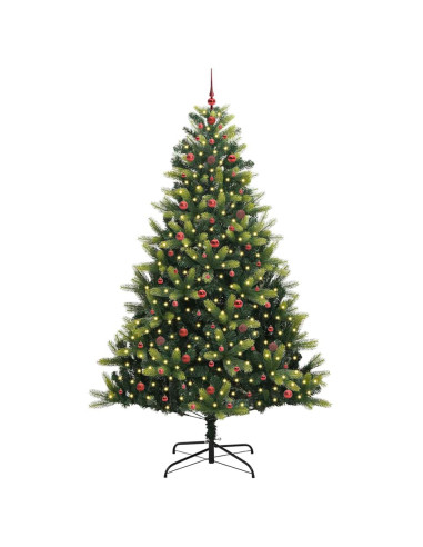 Albero di Natale Artificiale a Cerniera 300 LED Verde 240 cm