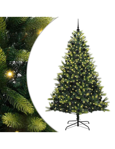 Albero di Natale Artificiale a Cerniera con 300 LED 240 cm