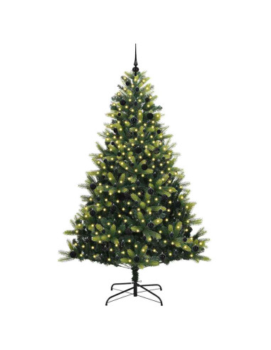 Albero di Natale Artificiale a Cerniera con 300 LED 240 cm