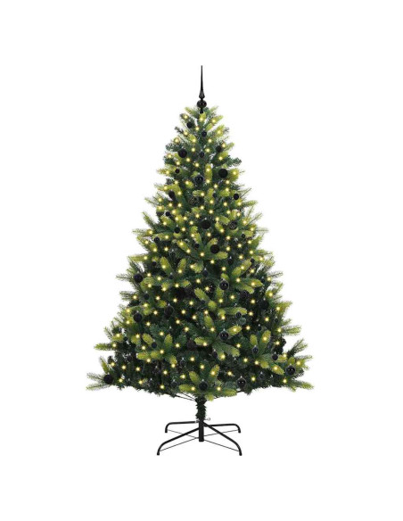 Albero di Natale Artificiale a Cerniera con 300 LED 240 cm
