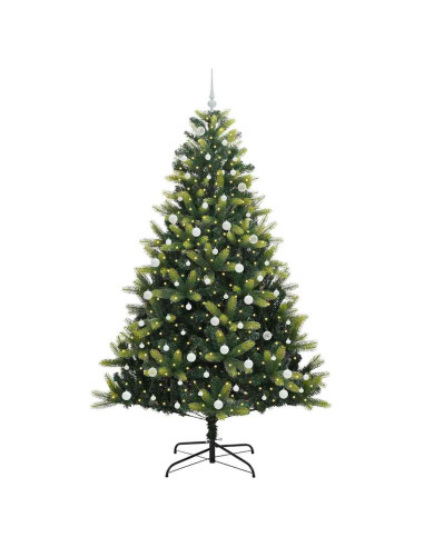 Albero di Natale Artificiale Pieghevole 300 LEDs Verde 240 cm