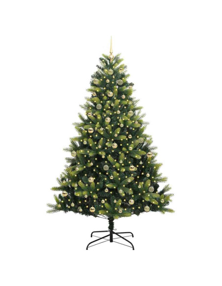Albero di Natale Artificiale Pieghevole con 300 LED 240 cm